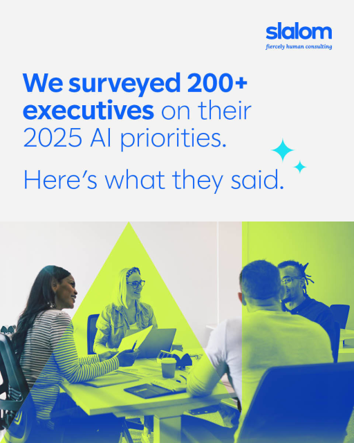 techbusinessman's tweet photo. Feeling left in the dust when it comes to AI? You’re in good company—approximately 79% of executives are still in the early stages of AI integration. Read our report and find out how to speed ahead in 2025: https://t.co/zkRty0LBlh. #ImWithSlalom https://t.co/asLnLfkjTG