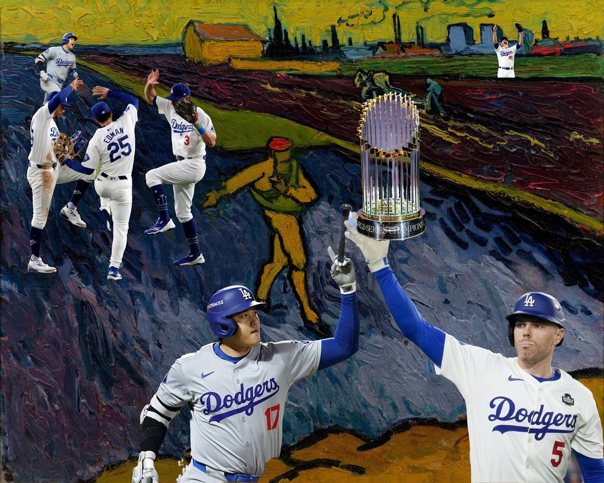 ⚾️🧢 WORLD SERIES CHAMPIONS, @DODGERS and van Gogh's "The Sower." 🎨 See you at the parade, Los Angeles!

#vangogh #hammermuseum #worldseries #dodgers #worldserieschampions #losangelesdodgers #losangeles #hammer