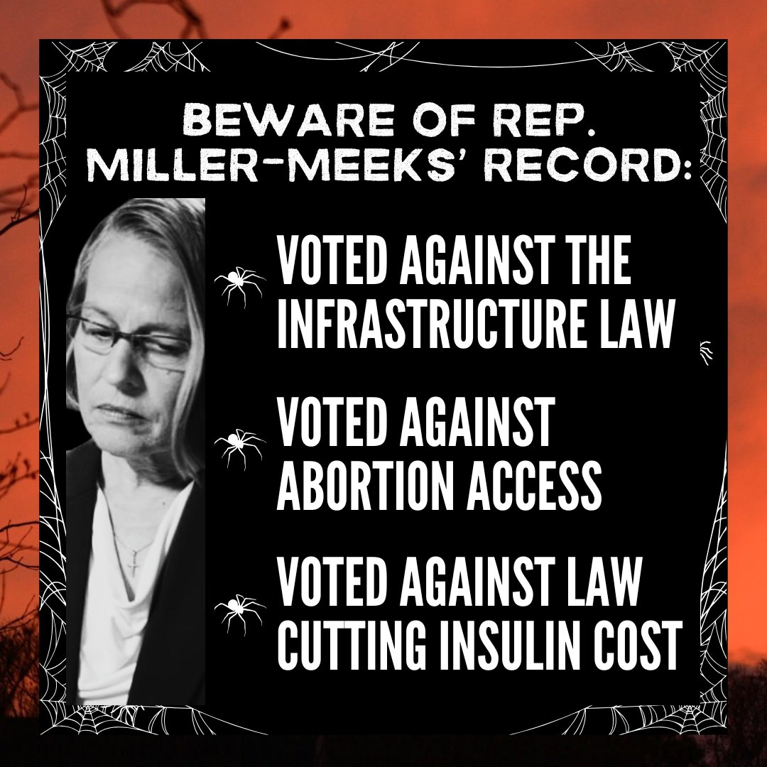 Progress Iowa (@progressiowa) on Twitter photo Donât be tricked by <a href="/RepMMM/">Rep. Mariannette Miller-Meeks, M.D.</a>âs photo ops! Her votes are frightening đ #IA01 Donât be tricked by <a href="/RepMMM/">Rep. Mariannette Miller-Meeks, M.D.</a>âs photo ops! Her votes are frightening đ #IA01