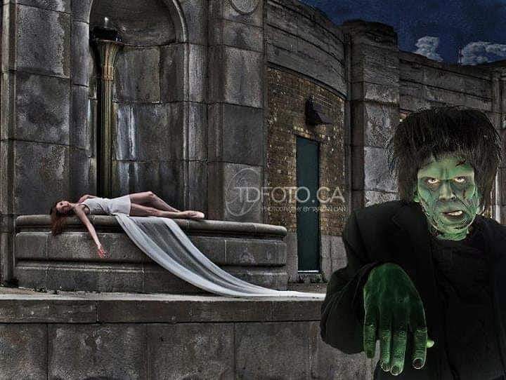 TDFotodotca's tweet photo. #HappyHalloween 
Principal Dancer Bridgett Zehr and I have always had fun creating spooky images. Cheers @TarzanDan @TDFotodotca https://t.co/DvC2yYjCwa