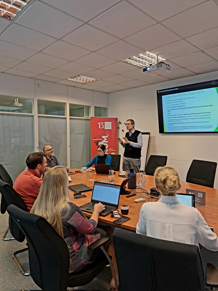 KvetonViktor's tweet photo. @Ji_Blazek introduced our Supply Chain Resilience Center project (#SCRC) at @TACR_cz We discussed how our planned analysis of the semiconductor industry can help shape better policies🌍💡A challenge and opportunity for international collaboration! #GVC #Semiconductors #Resilience https://t.co/inWB9HaDAj