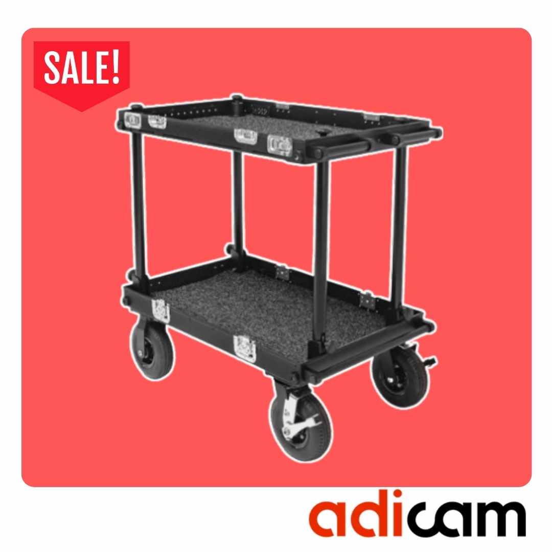 Was $ 3,829.00 Now $ 3,478.99
Adicam Standard+ with 10" Pneumatic wheels with two brakes is a new version of the iconic Standard model – a multifunctional film cart created to meet the demands of professional digital photography and video industry. 

i.mtrbio.com/axggeqksgd