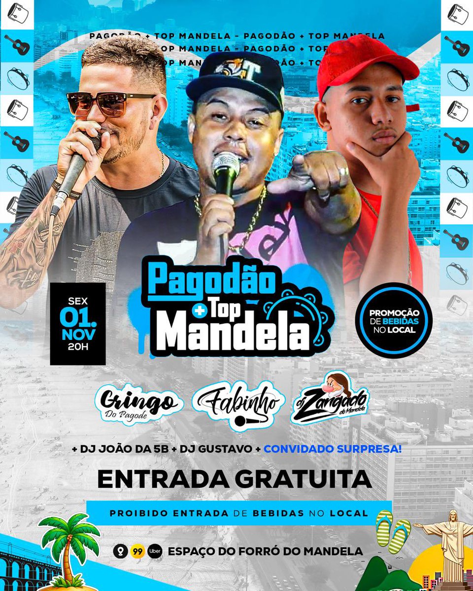 GringoPagode's tweet photo. Nessa sexta-feira tem Pagodão Mais Top Mandela tah 🔥

☑️ Gringo do Pagode
☑️ Cantor Fabinho
☑️ Dj Zangado
☑️ Dj João da 5 bc 
☑️ Dj Gustavo do Mdl
✅ Atração Surpresa ❔❔❔❔

Chegue cedo pois o espaço é sujeito a lotação 🚫

Espaço do Forró do Mandela❕ https://t.co/QAmikgB0VD