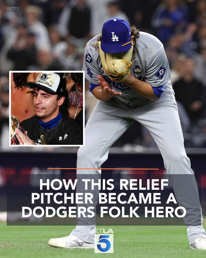 KTLA's tweet photo. Every championship team needs at least one player willing to do the dirty work to win. For the World Series champion Los Angeles Dodgers, Brent Honeywell is that person. https://t.co/T3a0x74tPz https://t.co/Qn8uRNQJkT