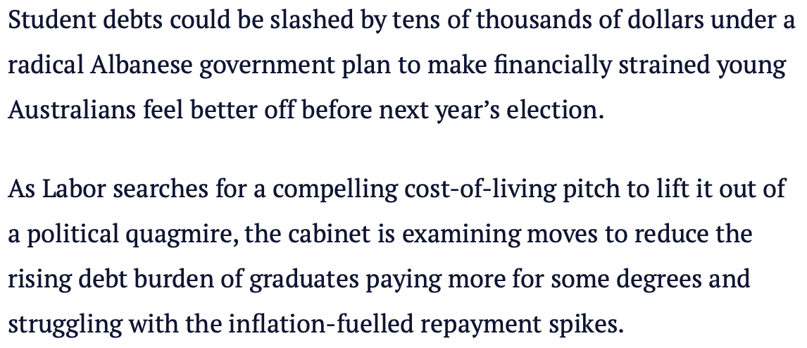 • This is an abominable idea that gives precious tax dollars to rich Australians while doing nothing to help with the currently elevated cost of living.
• If it is popular, it is because people don't understand this, and are being misled.
smh.com.au/politics/feder…

(1/N)