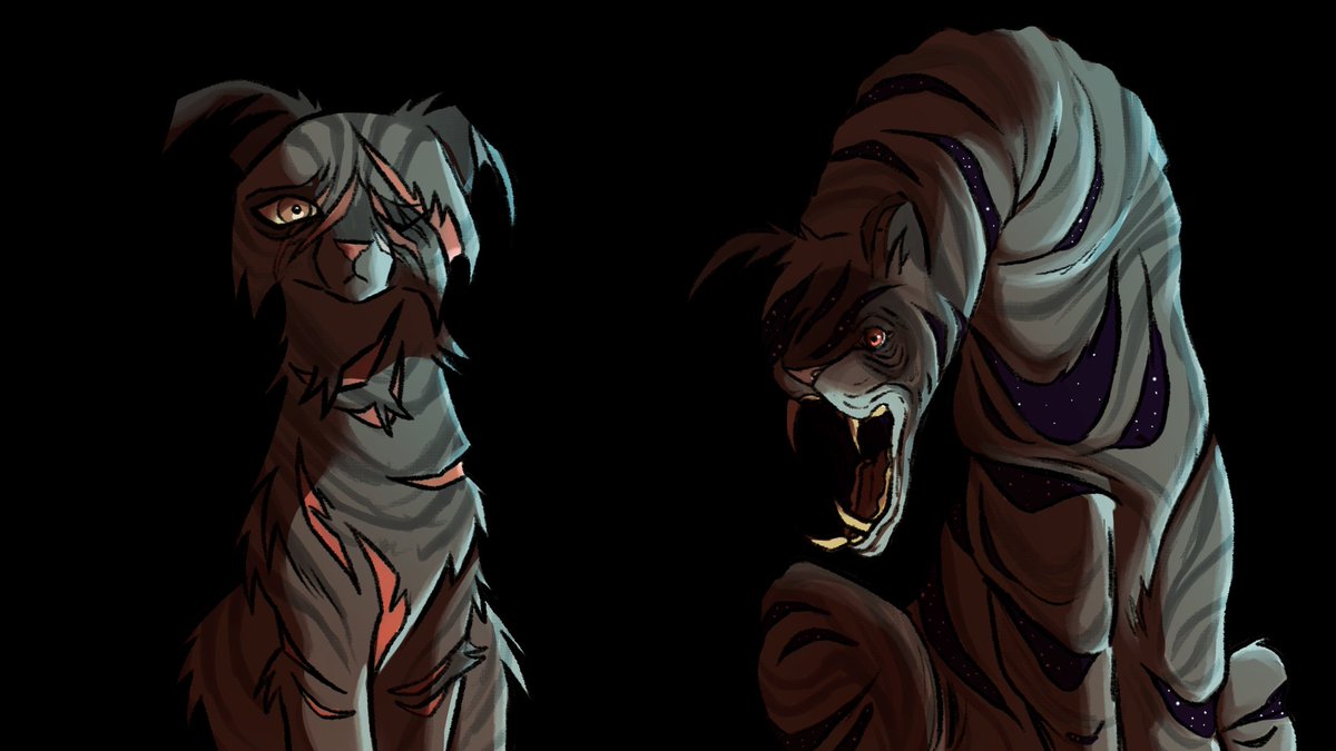 I CAN FINALLY SHARE THESE FOR HALLOWEEN YAYY
 TW FOR BODY HORROR!!!!!!! I did these for <a href="/WarriorsFanDub/">Warrior Cats Fan Dub</a> for their new horror video! (link in replies)