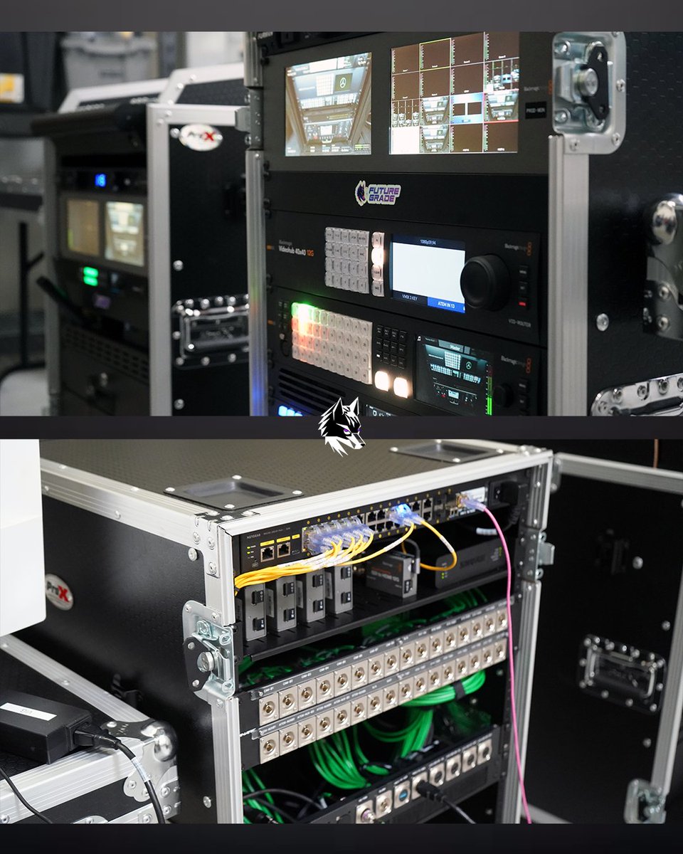 FutureGradeX's tweet photo. Future Grade’s signature, all-in-one 4K Production Rack is powering up live production at the Orange County Department of Education @OCDeptofEd

Equipped with 12G UHD router and switcher, Dante-powered audio workflow, built-in comms system, as well as our very own GFX, playback, and virtual caller machine (also available for a la carte purchase!).  Stream across multiple platforms with parallel encoding, failsafe networking and custom designed control surfaces that put everything you need at your fingertips.  This is a state of the art, turnkey system designed for quick, seamless, professional production.

👉 DM us for more information or to schedule a demo!

@Blackmagic_News  @Teradek  @NETGEAR  @Peplink  @Hollyland_Tech  @StudioTechInc @MIDASconsoles 

#LiveProduction #4K #Broadcast #EventTech #Streaming #AVSolutions #MobileProduction #mobilerack #remi #AVsystemIntegration #blackmagic #avoverip #videowall #dante #videoswitcher #constellation #podcast #broadcast #mobile  #flypack