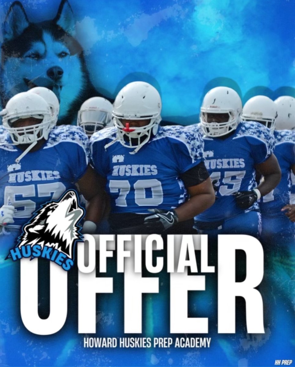 #AGTG After a great conversation with <a href="/coachhoward22w/">Coach James Howard</a> I am blessed to receive an offer from <a href="/HowardHuskies1/">HH Prep Post Grad Football Team</a> 

<a href="/dannylan51/">danny lansanah</a> <a href="/RMackes/">Ryan Mackes</a> <a href="/CoachWeachter/">Jeff Weachter</a>
