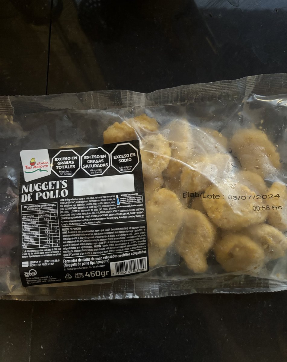 No se quien necesite conocer esta info pero esta marca de nuggets de tres arroyos (etiqueta negra) son los mismos que usa McDonalds. De nada