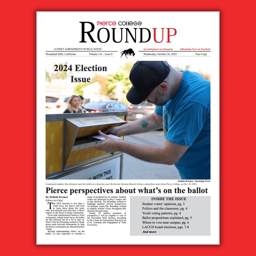 Read Issue 8, which focuses on the 2024 election, by picking it up at newsstands around campus or viewing the digital version at the link below: 
issuu.com/piercecolleger…
