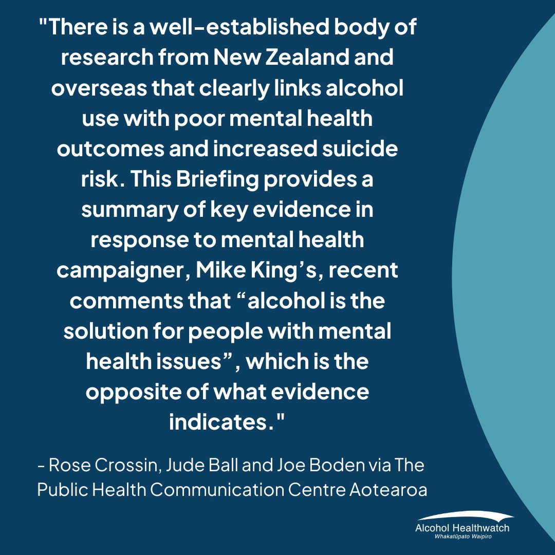Alcohol Healthwatch (@alchealthwatch) on Twitter photo Rose Crossin, Jude Ball and Joe Boden from <a href="/PHCCAotearoa/">Public Health Communication Centre</a> set the record straight and provide the facts on alcohol and suicide based on New Zealand and international evidence.
phcc.org.nz/briefing/alcoh… Rose Crossin, Jude Ball and Joe Boden from <a href="/PHCCAotearoa/">Public Health Communication Centre</a> set the record straight and provide the facts on alcohol and suicide based on New Zealand and international evidence.
phcc.org.nz/briefing/alcoh…