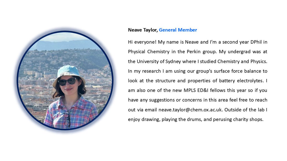 OxWiChem's tweet image. Kicking of November with our latest RedOxWiChem Profiles are is our newest professor of Inorganic chemistry at Oxford, Dr Anna Regoutz @bluebananna and our new MPLS EDI Fellow and OxWiChem General Member, Neave Taylor. #Oxfordchemistry #womeninchemistry