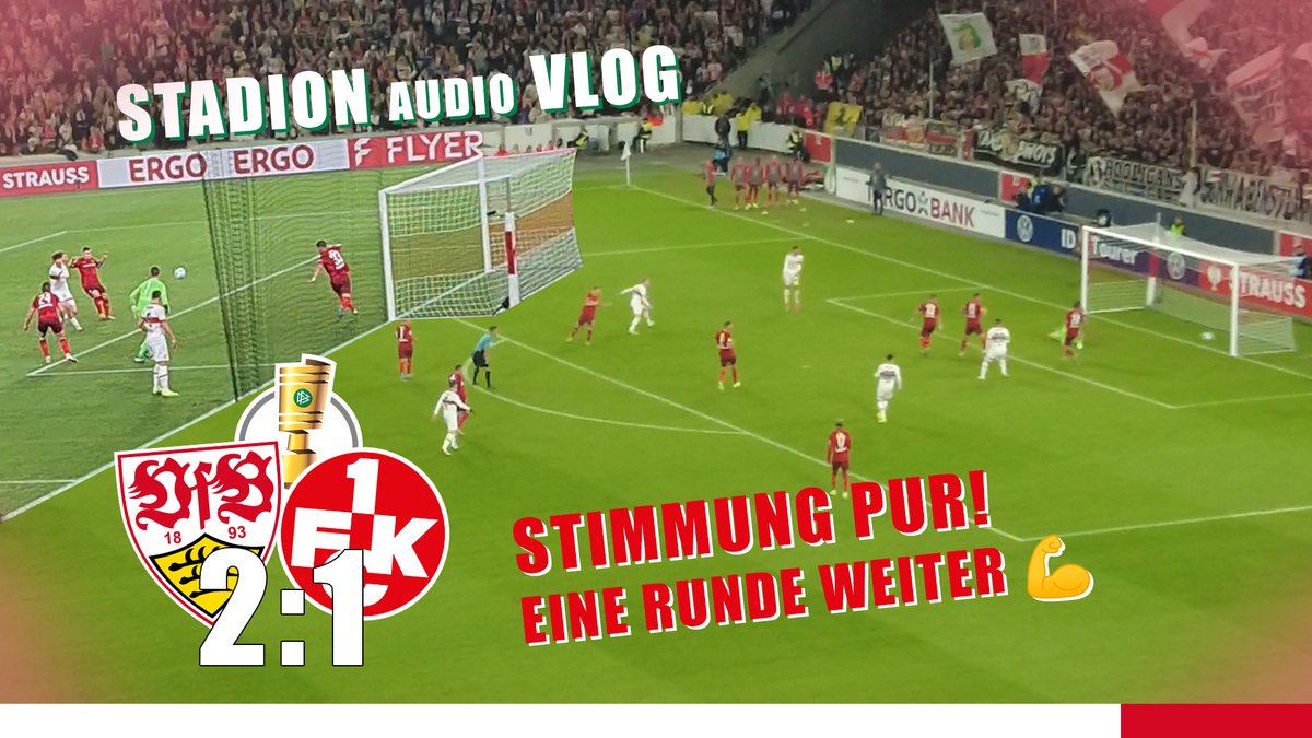 afm_vfb's tweet photo. VfB Stuttgart 2:1 1. FC Kaiserslautern ⚪🔴
Stimmung pur! Eine Runde weiter 💪
Stadion (Audio) Vlog 👉 https://t.co/0vWMlbumbd
#VfB #VfBFCK #DFBPokal #Woltemade #Führich #AFMVfB https://t.co/VcRRDGgz96
