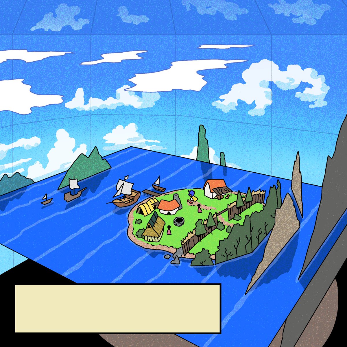 Ya plusieurs mois j'avais entamé une petite BD qui parlait des belles choses dans les limitations des jeux en 3D. J'ai jamais réussi à finir cette BD mais voilà quelques images terminées,