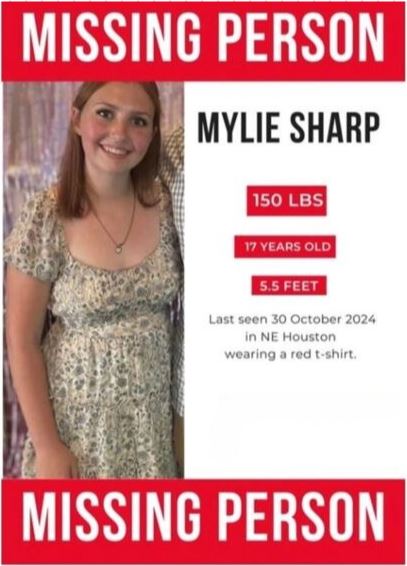 MISSING JUVENILE

17 year old Mylie Sharp has been missing since October 30, 2024. She was last seen in the 6200 block of Kingwood Glen. She was wearing a pink/red shirt, blue jean shorts. If you have any information regarding his whereabouts you are urged to contact our dispatch