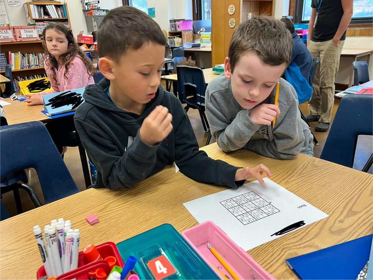 3rd and 4th graders verbalized their Sudoku problem solving strategies using Rally Coach with a partner. <a href="/PhelpsCenter/">Phelps Center</a>