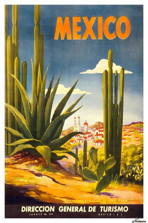 Art of the Day: "Mexico Vintage Travel Poster". Buy at: ArtPal.com/rogergarza2014…