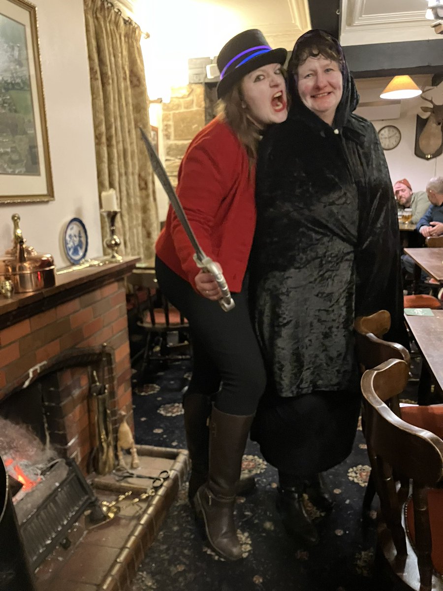 Last night <a href="/halekatie/">Katie Hale - novelist & poet 🌈</a> and I conducted “Horrible History” tours around the village to raise money for the local hospice. Safe to say we had a great night AND got some  very odd looks in the local afterwards.