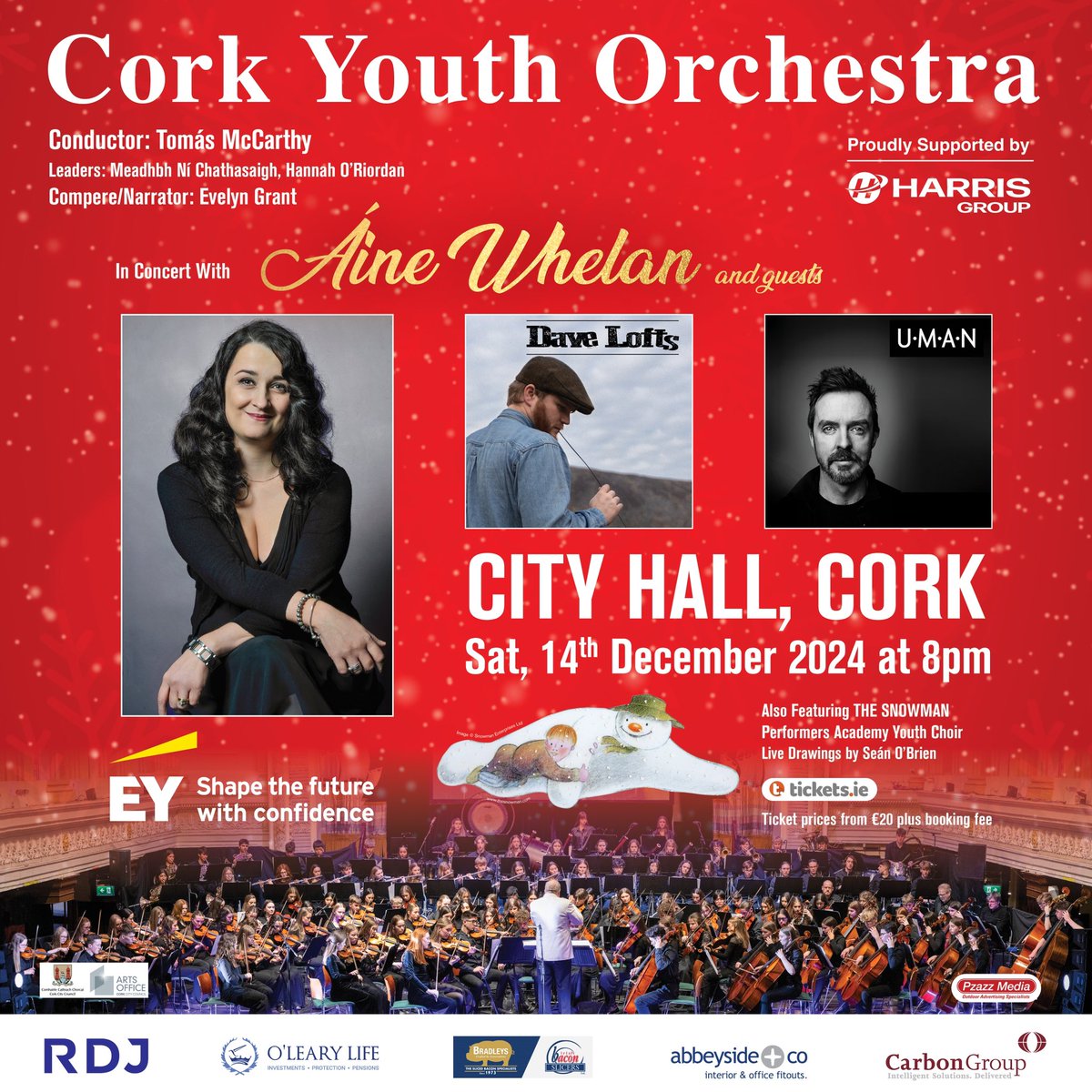 CorkYouthOrchestra (@cyocork) on Twitter photo ......and it’s time for The Snowman!⛄️
These matinees will sell out very quickly, so get your tickets early! ❄️
The stars of our evening concert are Áine Whelan, ✨🎤Dave Lofts✨🎤 and U.M.A.N. ✨ 🎤 
Follow the tickets.ie link:
All Shows: bit.ly/Snowman-Shows ......and it’s time for The Snowman!⛄️
These matinees will sell out very quickly, so get your tickets early! ❄️
The stars of our evening concert are Áine Whelan, ✨🎤Dave Lofts✨🎤 and U.M.A.N. ✨ 🎤 
Follow the tickets.ie link:
All Shows: bit.ly/Snowman-Shows