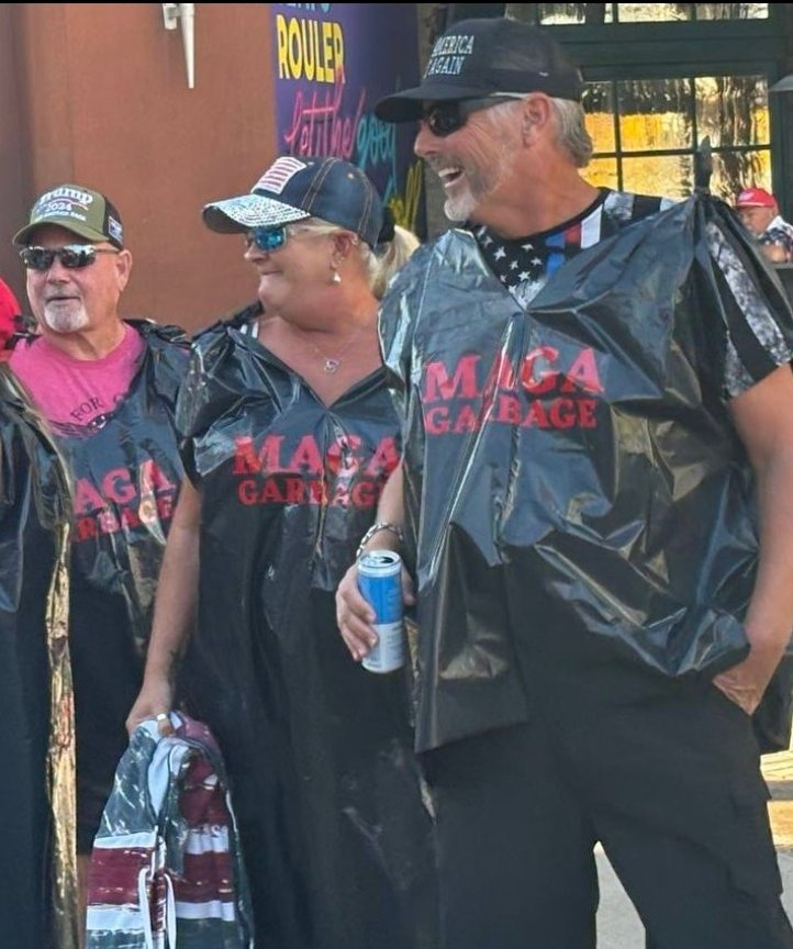 Joe Biden has these disphits wearing garbage bags in public 🤣