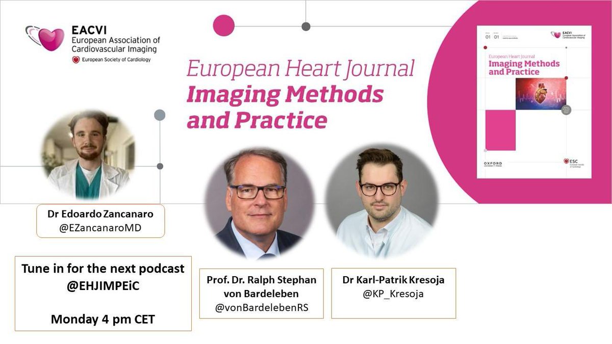 EHJ-IMP Editor-in-Chief (@ehjimpeic) on Twitter photo Stay tuned - Monday 4th of November 4 pm CET - our next #EHJIMP live X space with <a href="/EZancanaroMD/">Edoardo Zancanaro MD</a> <a href="/JGrapsa/">Julia Grapsa MD, PhD</a> <a href="/alessia_gimelli/">Alessia Gimelli</a> <a href="/vonBardelebenRS/">Univ.-Prof. Dr. Ralph Stephan von Bardeleben</a> and <a href="/KP_Kresoja/">Karl-Patrik Kresoja</a> <a href="/ESC_Journals/">European Society of Cardiology Journals</a> <a href="/escardio/">European Society of Cardiology</a> <a href="/EACVIPresident/">EACVI President</a> <a href="/ShehabAnwer/">Shehab Anwer, MD</a> <a href="/BenekiEirini/">Eirini Beneki</a> <a href="/IndahSP_MD/">Indah Sukmawati, MD</a> <a href="/HanCardiomd/">Henry Han</a> <a href="/echo_stepbystep/">Vladyslav Kavalerchyk 🇺🇦</a> Stay tuned - Monday 4th of November 4 pm CET - our next #EHJIMP live X space with <a href="/EZancanaroMD/">Edoardo Zancanaro MD</a> <a href="/JGrapsa/">Julia Grapsa MD, PhD</a> <a href="/alessia_gimelli/">Alessia Gimelli</a> <a href="/vonBardelebenRS/">Univ.-Prof. Dr. Ralph Stephan von Bardeleben</a> and <a href="/KP_Kresoja/">Karl-Patrik Kresoja</a> <a href="/ESC_Journals/">European Society of Cardiology Journals</a> <a href="/escardio/">European Society of Cardiology</a> <a href="/EACVIPresident/">EACVI President</a> <a href="/ShehabAnwer/">Shehab Anwer, MD</a> <a href="/BenekiEirini/">Eirini Beneki</a> <a href="/IndahSP_MD/">Indah Sukmawati, MD</a> <a href="/HanCardiomd/">Henry Han</a> <a href="/echo_stepbystep/">Vladyslav Kavalerchyk 🇺🇦</a>