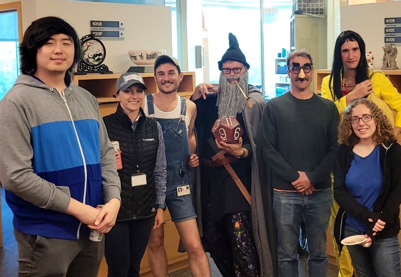 Happy Halloween from our lab to yours! 
+50 pts to whoever can find <a href="/samjlord/">Sam Lord</a> in this picture