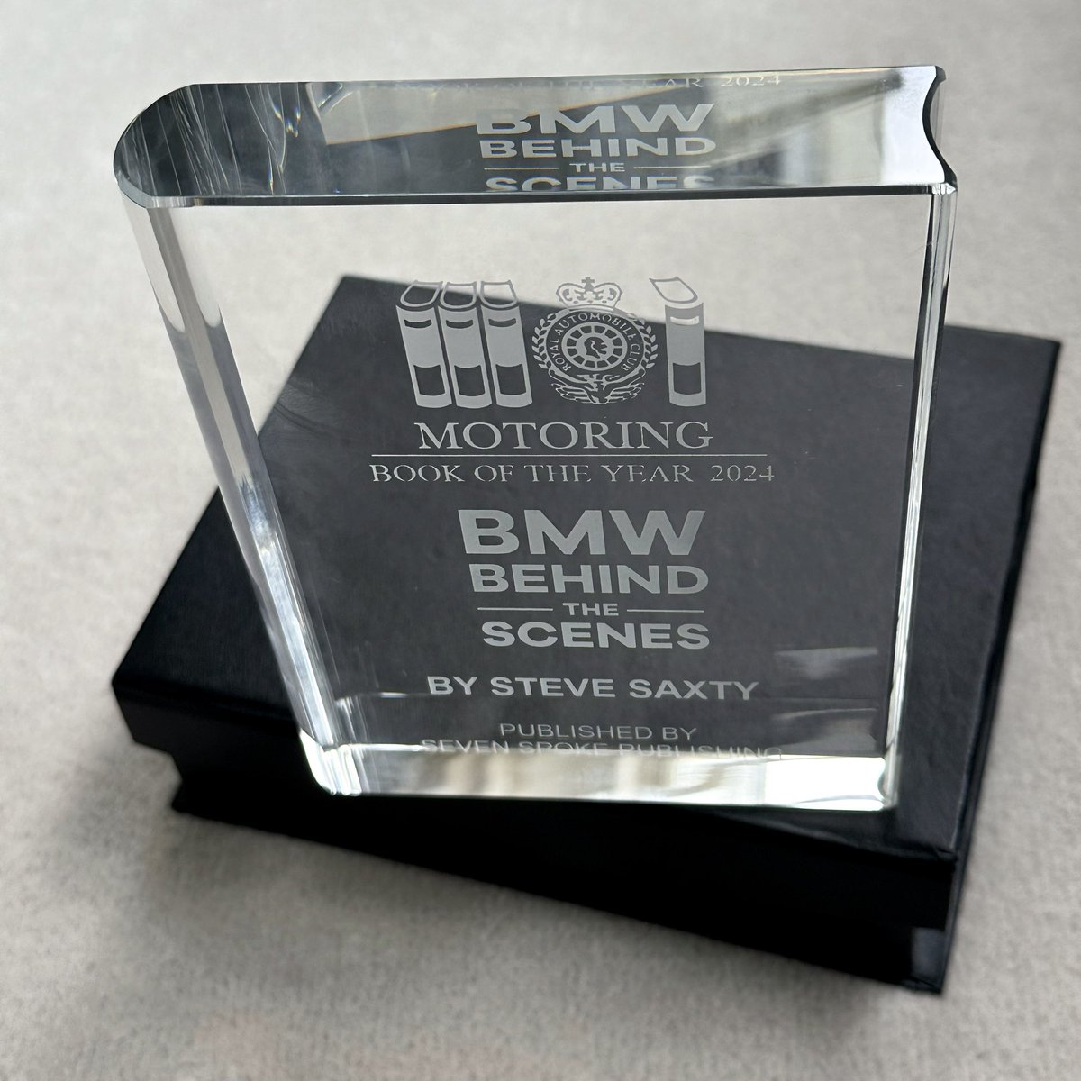 SteveSaxty's tweet photo. Well that was a nice surprise.  Third time lucky, I was awarded RAC Book Of The Year on motoring books over £50. Thank you all… https://t.co/JTBLlvTyIZ
