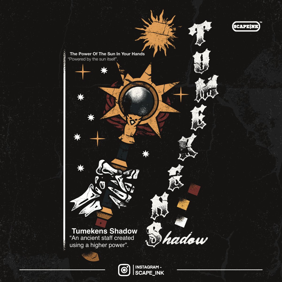 Scape_Ink's tweet image. The Power Of The Sun In Your Hands! 
☀️ Behold - The Tumekkens Shadow!

#runescape #oldschoolRS #OSRS #Art #clothingbrand #streetwear