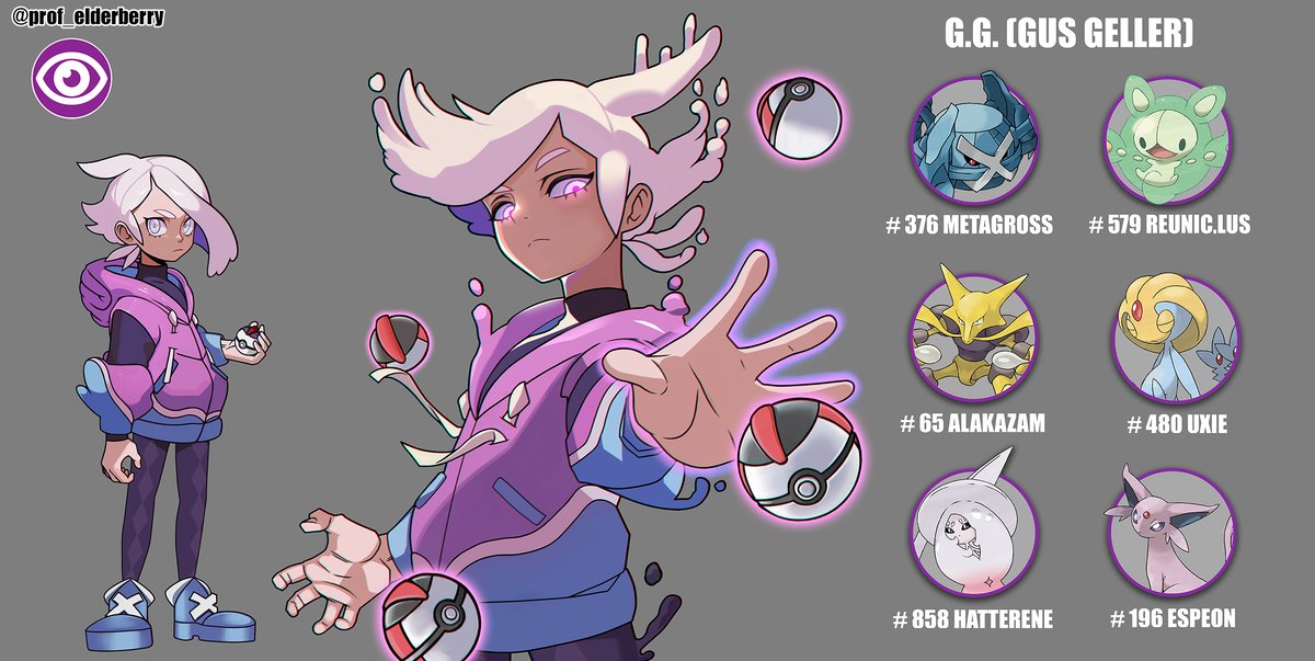 New character added to our roaster! Meet gym leader G.G, a pro psychic gamer with no compassion!