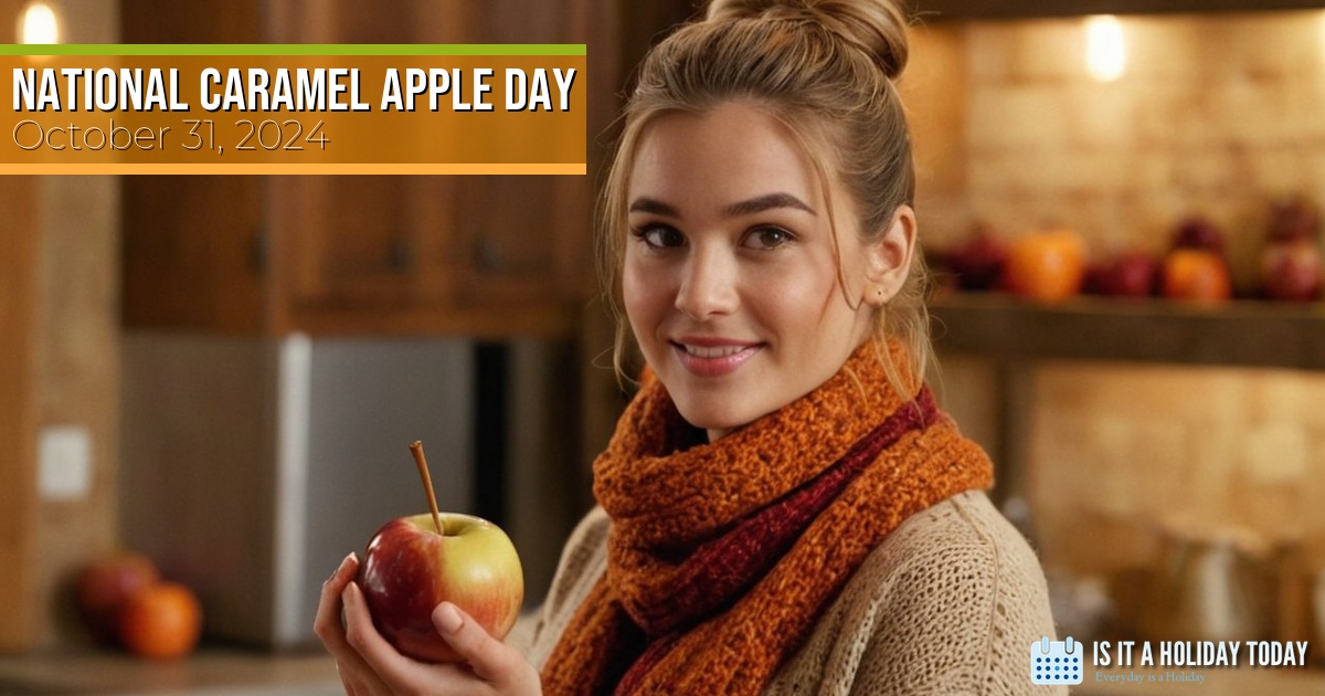 IsHolidayToday's tweet image. What's your favorite way to enjoy caramel apples? Share your favorite recipes in the comments! 🍎️ Like and share this post to indulge in the sweet, crunchy goodness! 😋 #NationalCaramelAppleDay #FallFaves #SweetTooth isitaholidaytoday.com/holiday/nation…