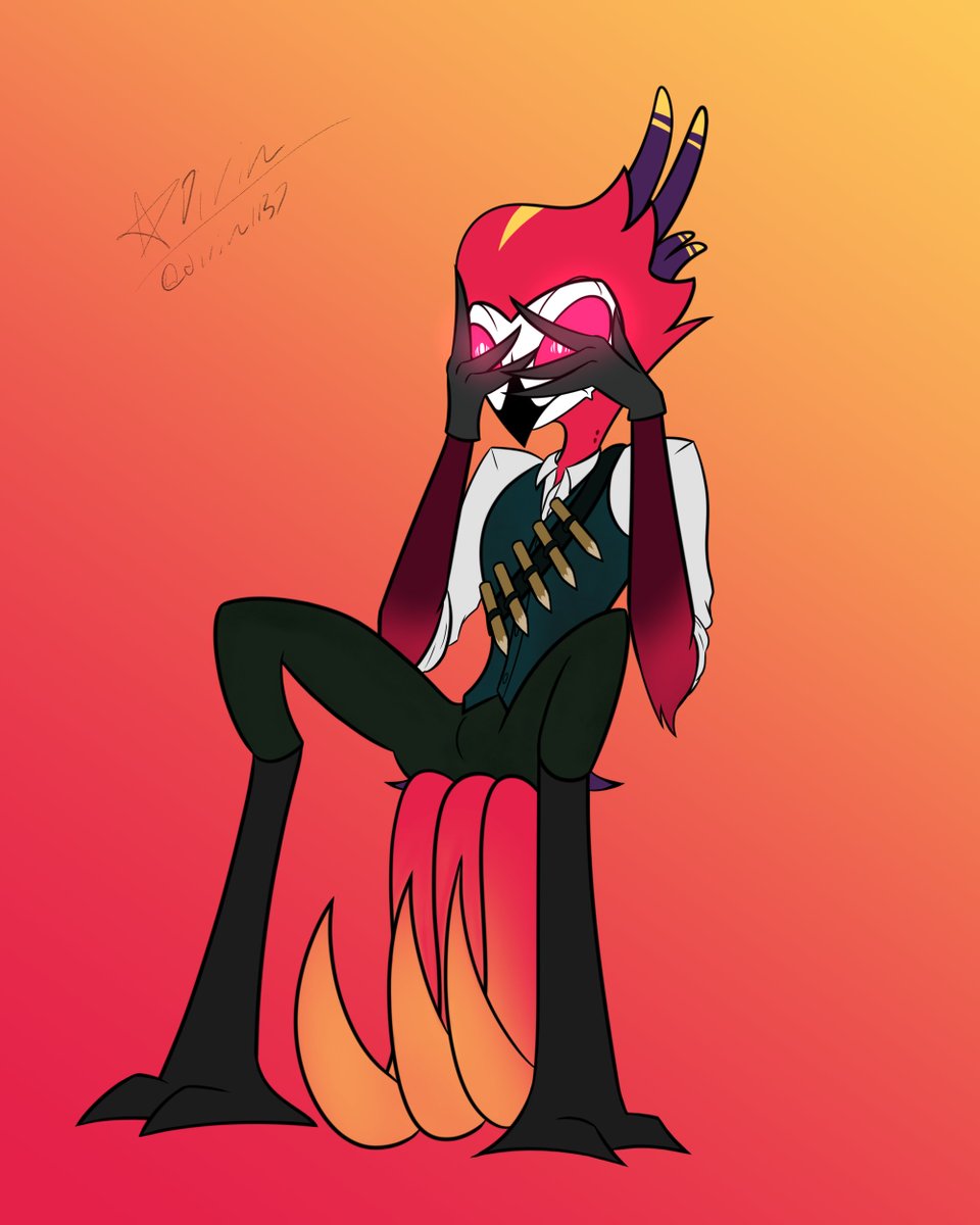 divin1137's tweet photo. Here's my contribution to this collab!!!! 

Vassago and his horrified manspreading, dressed as Guillermo from What We Do in the Shadows!

#helluvaboss #helluvabossfanart #helluvabossvassago #vassago https://t.co/OMuvaAnCPB