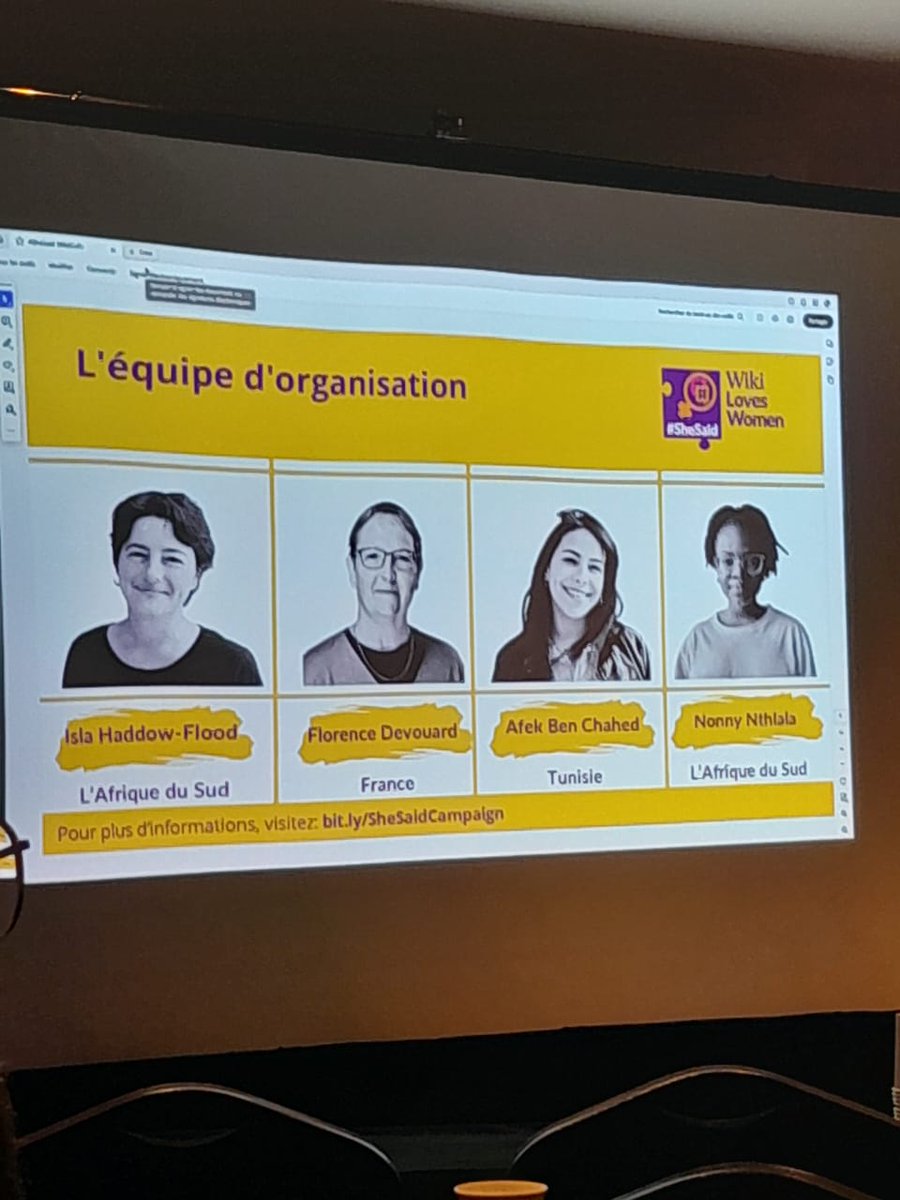 Wikimedia_Sn's tweet photo. Pré-conference Jr 1: @Anthere parle du projet #sheSaid de #wikiloveswomen.
Pour information, le Sénégal participe à l'édition 2024. N'hésitez pas à nous contacter si vous voulez en savoir plus.
#kebetu #wikiConvFR #wikiConvFR24
#canada https://t.co/qwB2PSbuB5