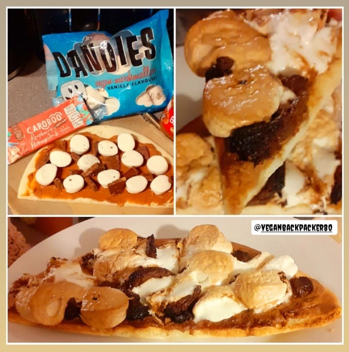 VegBackpacker80's tweet photo. Decided to make sweet pizza today using @MyDandies and Caroboo 😋 https://t.co/XypQZT7lby