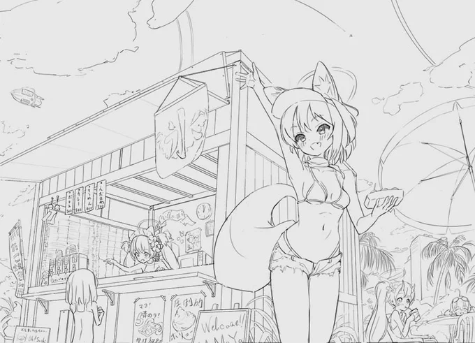 水着イズナ
パース感を強化したいねー 