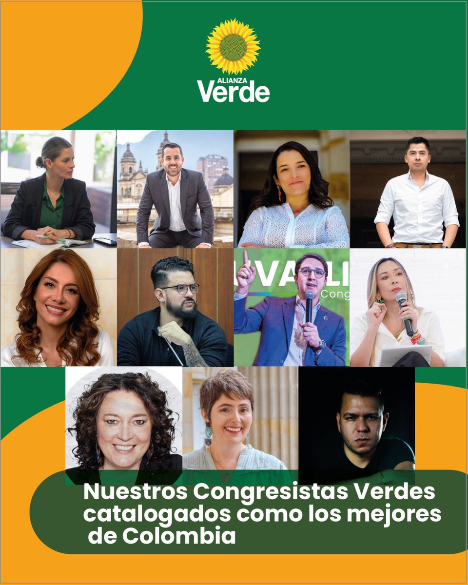 Partido Alianza Verde 🌻 (@partidoverdecol) on Twitter photo Somos uno de los partidos que cuenta con mayor cantidad de congresistas destacado según el último estudio de <a href="/cifrasyconcepto/">Cifras & Conceptos</a>. Su trabajo y sus luchas nos llenan de #OrgulloVerde.
Más en: alianzaverde.org.co/comunicados/nu… Somos uno de los partidos que cuenta con mayor cantidad de congresistas destacado según el último estudio de <a href="/cifrasyconcepto/">Cifras & Conceptos</a>. Su trabajo y sus luchas nos llenan de #OrgulloVerde.
Más en: alianzaverde.org.co/comunicados/nu…