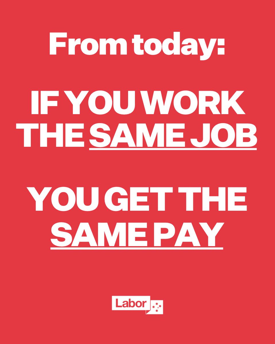 Today, thousands of workers will receive pay rises of up to $30,000 thanks to the <a href="/AlboMP/">Anthony Albanese</a> Government’s Same Job, Same Pay laws taking effect.