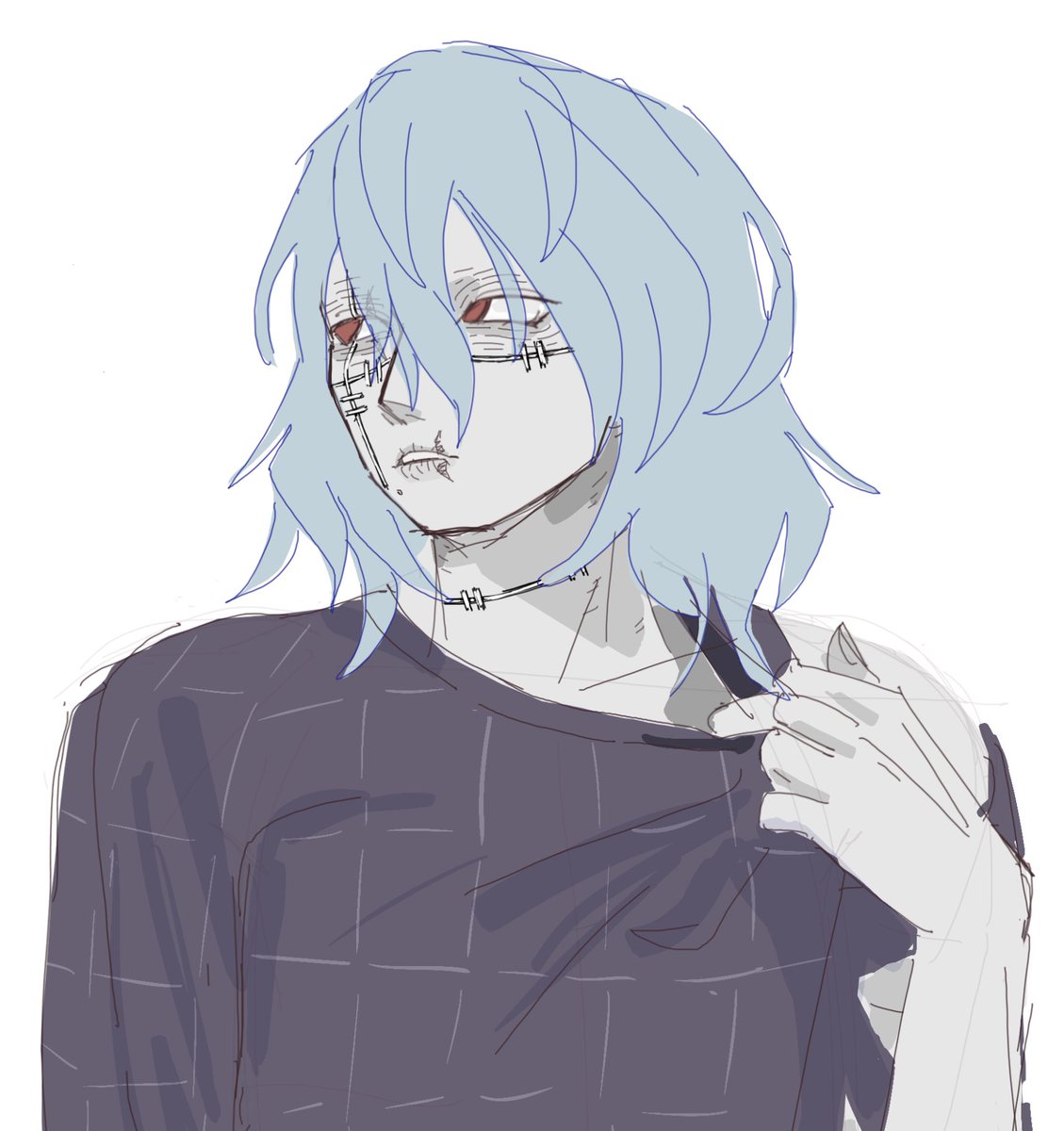 uwasoburger's tweet photo. what's this guys name again... the blue hair evil guy.. 🧐 https://t.co/K5pwaIXtlm