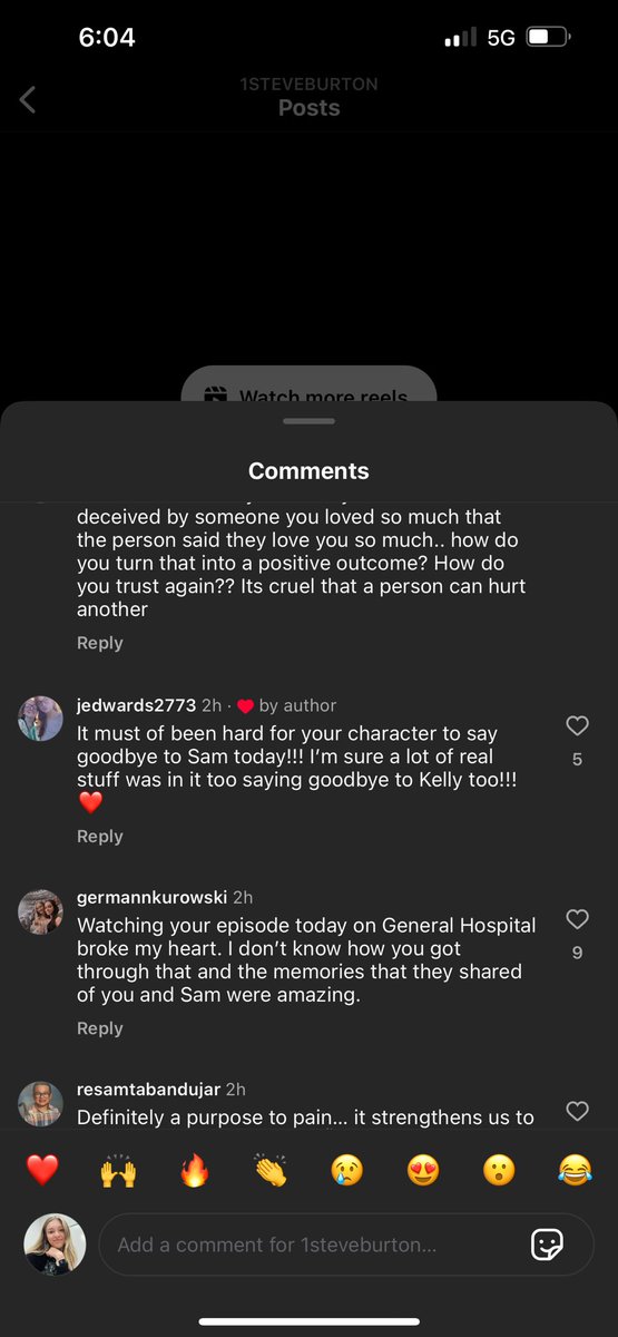 west47453's tweet image. Steve liked a comment on Instagram about the scenes from today, saying goodbye to Sam and Kelly🥹💔

#GH #JaSam