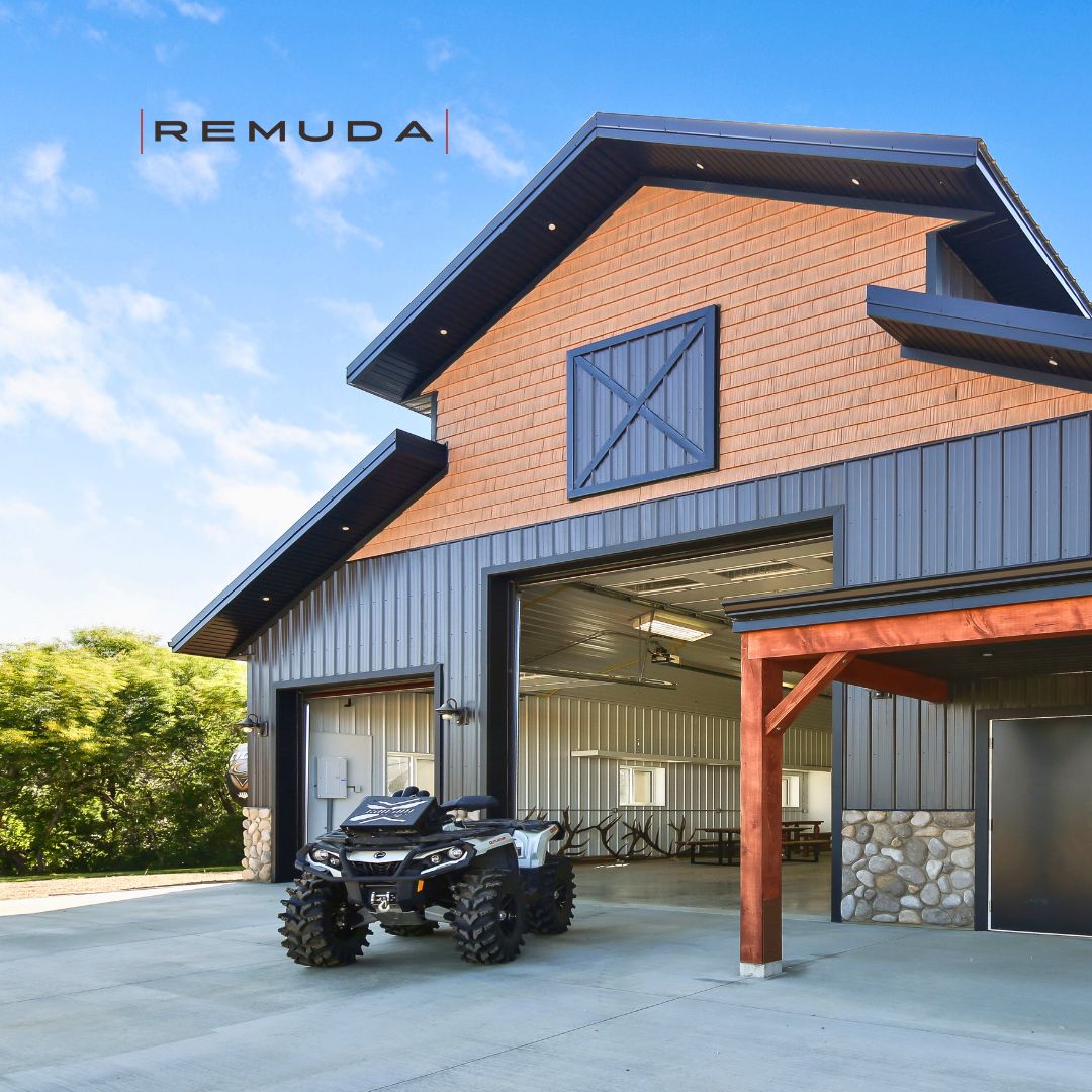 Remuda_Building's tweet photo. At Remuda, we specialize in custom post-frame buildings tailored to your needs. Whether it's a barn, workshop, or storage facility, our team is dedicated to delivering exceptional quality and craftsmanship.

👉 Learn more: https://t.co/0JYCzIiEOw https://t.co/Ewo3KEaKGL