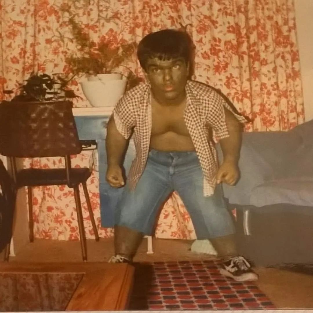 Flashback to 1982 when I dressed up as the Hulk for Hallowe'en.  I think I was in 10th grade. #HulkSmash