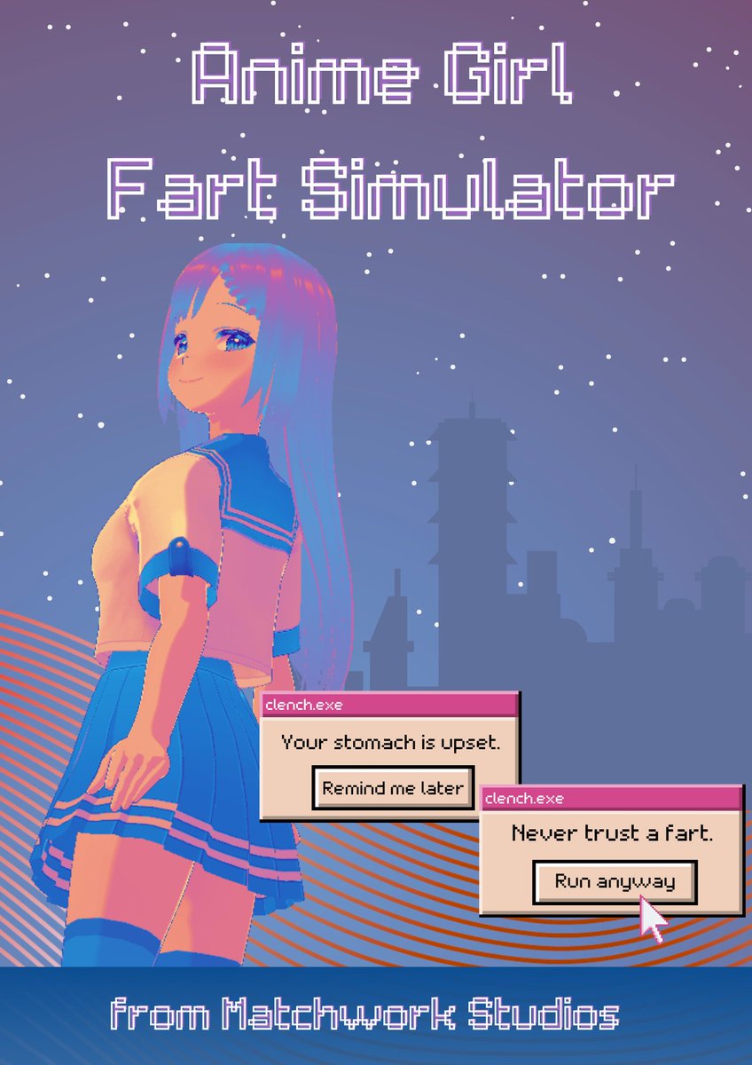 MatchworkDev's tweet photo. Hi everyone,

We're proud to present our latest pet project, Anime Girl Fart Simulator! Play as Asuka, a model high school student who has terrible gas.

Give it a play for free on .itch!

https://t.co/9iwJ1JgyOz

#animegirl #fart #meme #anime #videogame #itchio https://t.co/HAqmXV71QR