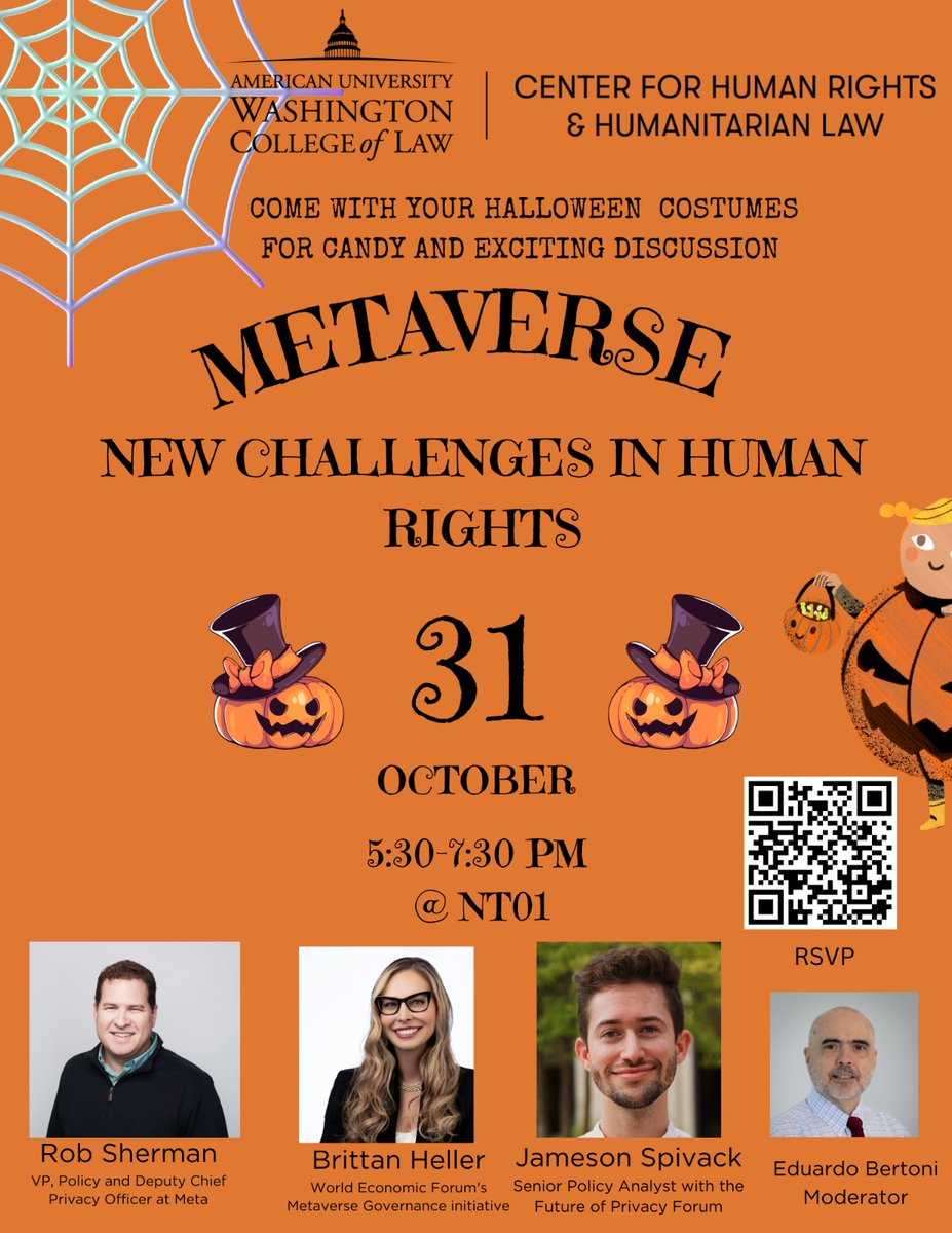 Tech things scary and tech things fun! Anyone interested in #EmergingTech, law &amp; policy, or #AI issues should check it out. Jameson and Ellysse were insightful, and Eduardo Bertoni moderated a really future leaning conversation. The panel was recorded and I'll update when it's up