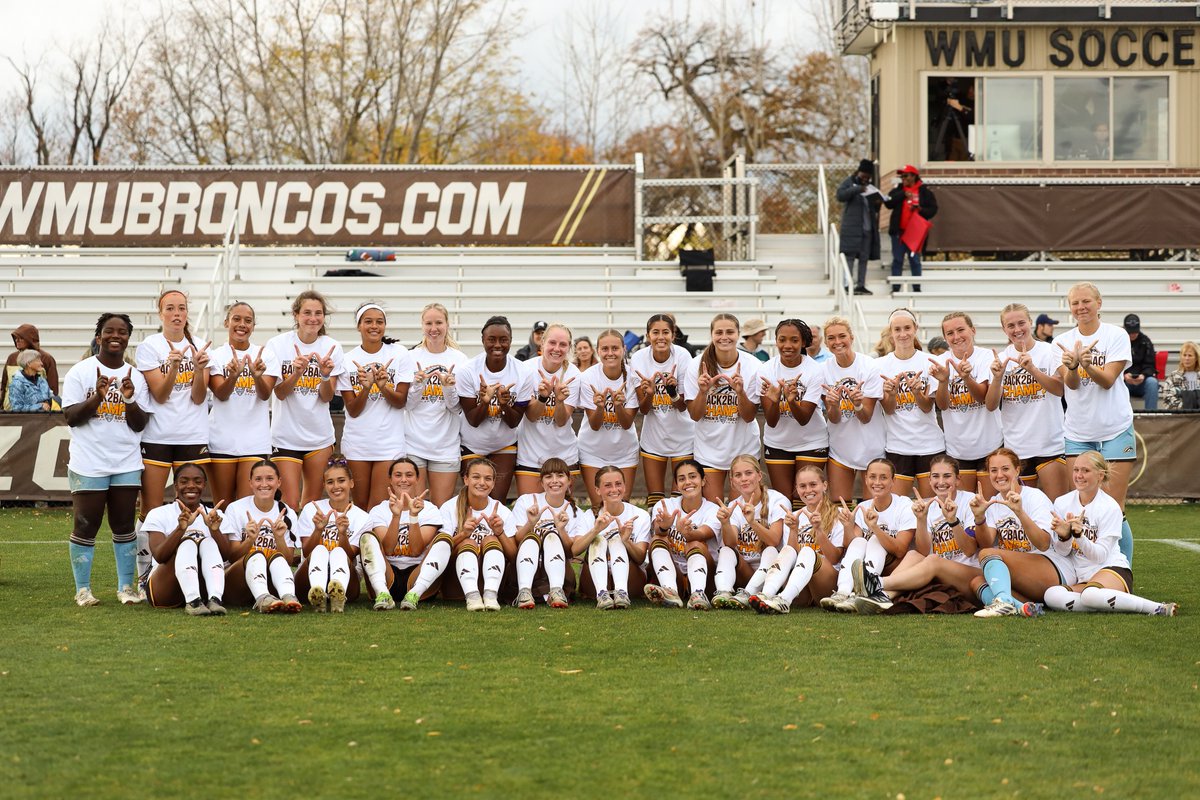 HISTORY MADE! We are the first team in <a href="/MACSports/">MACtion</a> Women's Soccer history to go undefeated in conference play two years in a row! 

READ -- buff.ly/48Chyu8 

#BroncosReign