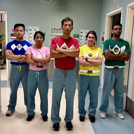 UCLA Gastroenterology and Hepatology (@uclagihep) on Twitter photo Power Rangers!? We think they are superhero, power #UCLAGI attendings and fellows!
🦸🦹♀️(L-R) <a href="/Phillip_H_Chen/">Phillip Chen (he/him)</a> <a href="/SigridYoungMD/">Sigrid Young, MD</a> Stephen Kim <a href="/JenKolbMD/">Jennifer Kolb</a> <a href="/ArnieShahMD/">Arnie Shah</a> Power Rangers!? We think they are superhero, power #UCLAGI attendings and fellows!
🦸🦹♀️(L-R) <a href="/Phillip_H_Chen/">Phillip Chen (he/him)</a> <a href="/SigridYoungMD/">Sigrid Young, MD</a> Stephen Kim <a href="/JenKolbMD/">Jennifer Kolb</a> <a href="/ArnieShahMD/">Arnie Shah</a>