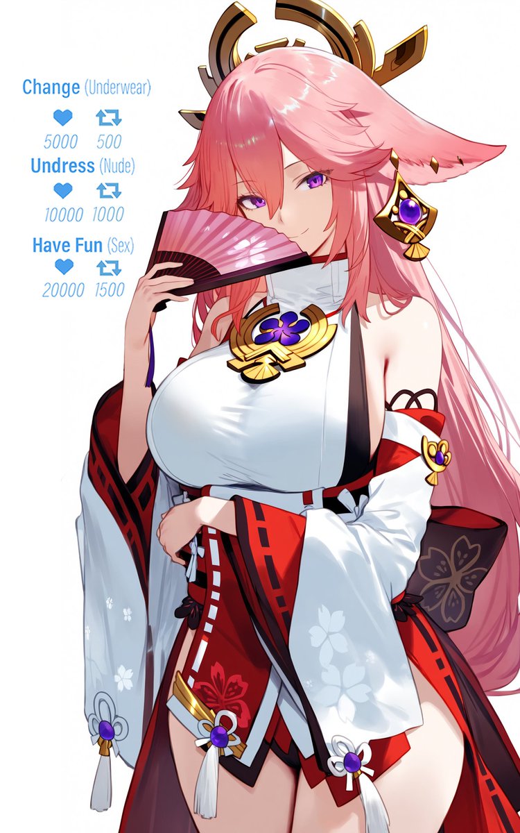 Yae Miko - Undressing Challenge🦊