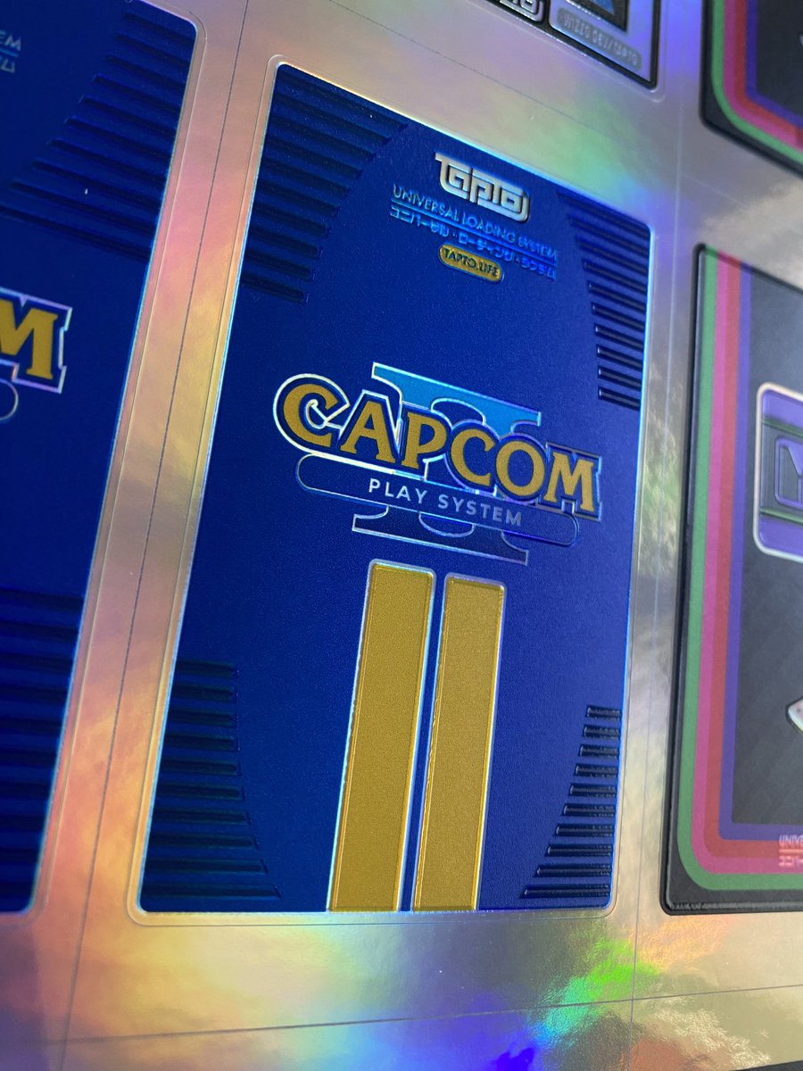 ArielAces's tweet image. The core backs / master cards for the #TapTo  #Holo3DFX #CapcomCPS sets came out amazing! Now I can have these on one side, with the game art/flyers on the other side. #MiSTerFPGA #MiSTer