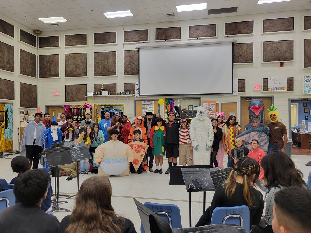 Mustang Band members had that Halloween Spirit!