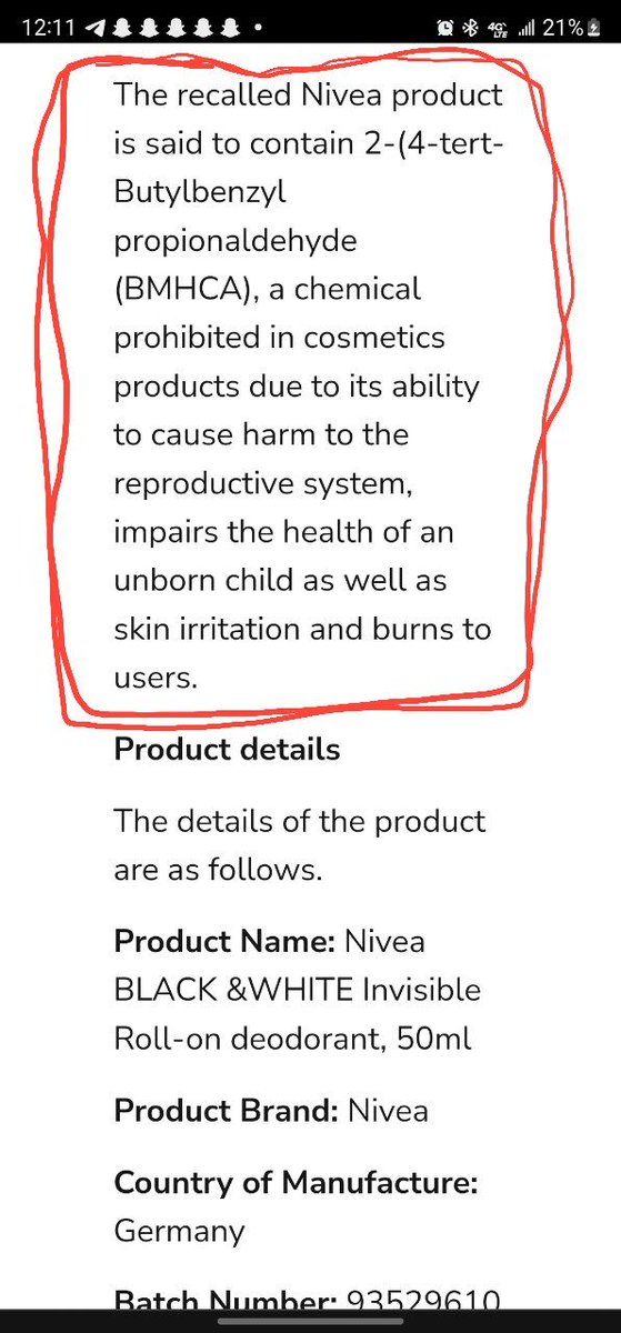 🟥 PUBLIC EMERGENCY ALERT‼️‼️‼️

YOU NEED TO AVOID THE BLACK &amp; WHITE ROLL ON FROM NIVEA <a href="/NIVEAUSA/">niveausa</a> 

IT AFFECTS YOUR REPRODUCTIVE SYSTEMS AND UNBORN CHILD.

I know right?!?! From armpit to your unborn child, how come? IT'S CALLED WICKEDNESS‼️‼️

Pastor CHRIS told us about products