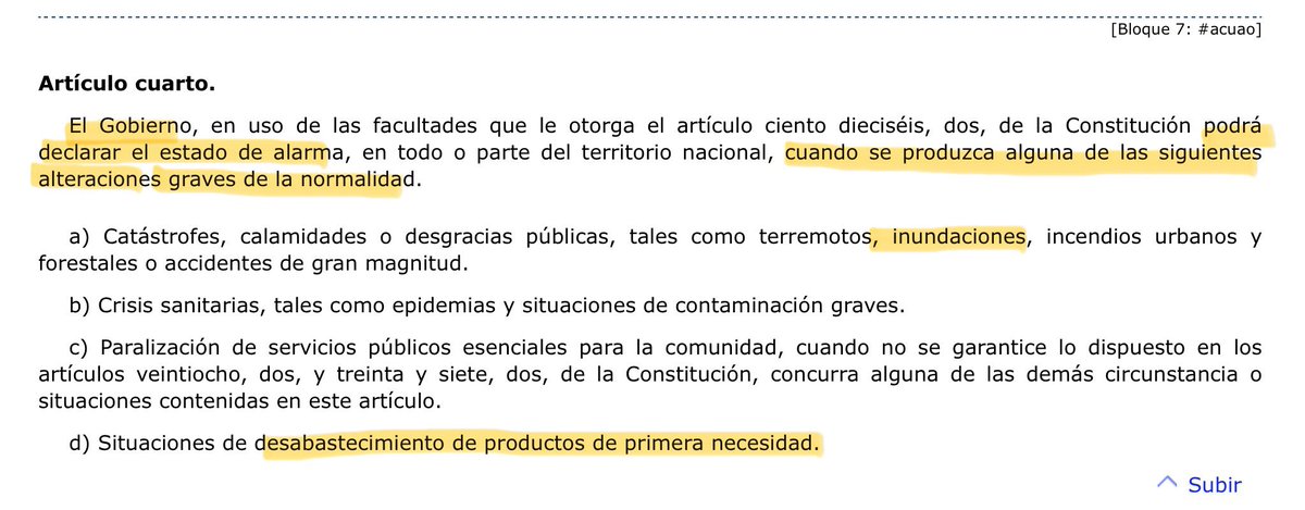 ¿Alguien podría explicarme por qué todavía no se ha declarado el Estado de Alarma en Valencia si existe exactamente para este tipo de situaciones?