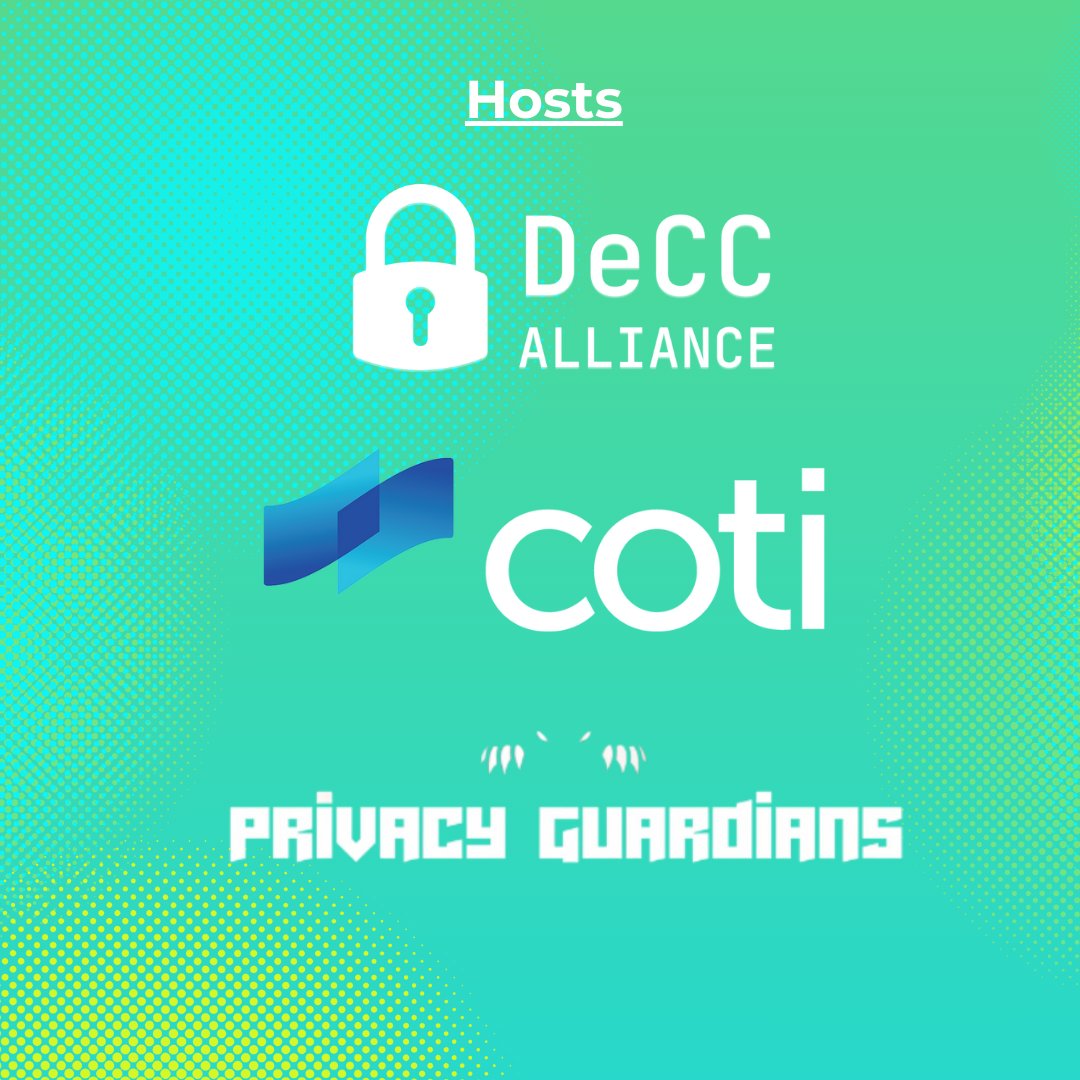 DeCCAlliance's tweet photo. Time to shout out the amazing teams that are making #DeCC X #ShieldingSummit a reality!
We are truly humbled by our Co-Hosts @ShieldingSummit and @COTInetwork (with help organizing from @SecretNetwork and @privacyguardia)!
These amazing teams brought it all together!
1/4 https://t.co/TWx0cWJlWa